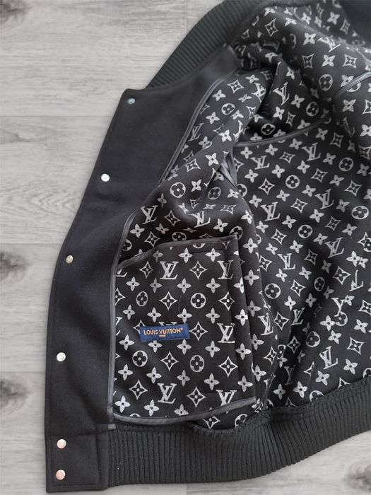 Geacă varsity Louis Vuitton negru/alb – Mărimea S