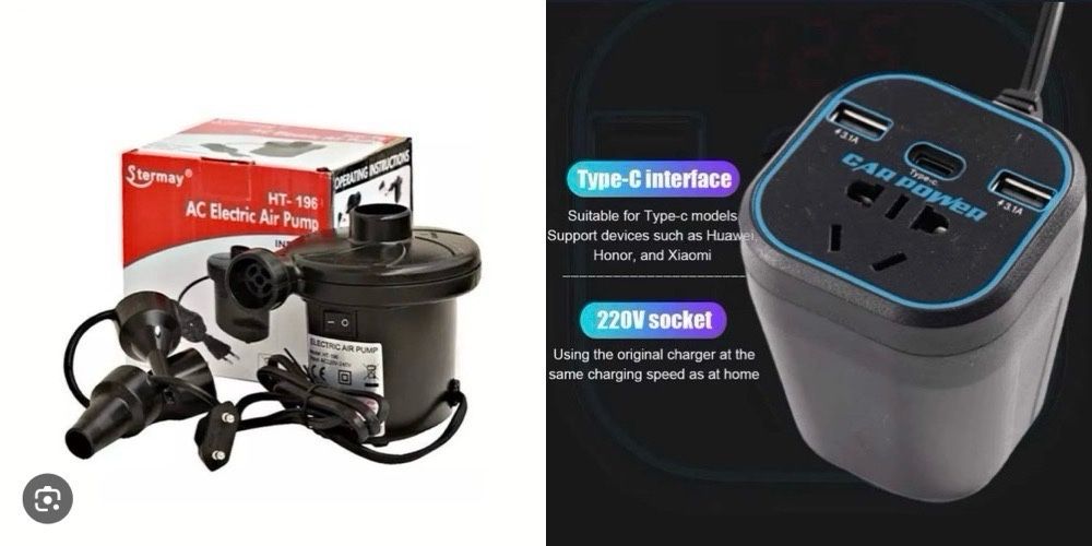 Kit complet Barca Dinghy gonflabila cu vasle din aluminiu de 3 persoane sarcina maxima 260kg + pompa aer electrica + invertor priza auto Noi! pescuit