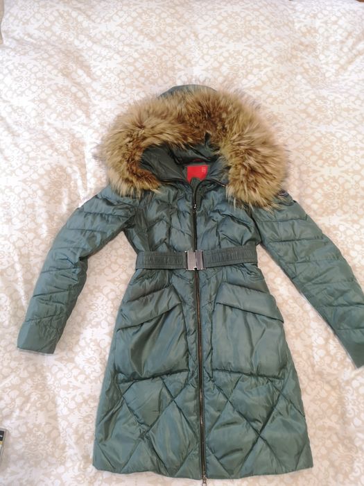 Зимно яке с обемен пух от ракун