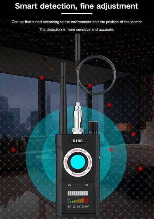 K18S Скрита Камера Детектор GPS Позициониране Радио Сигнал Записващ Микрофон 3D Магнитомер Тракер GSM Аудио Дистанционно Записване Буболечки 1MHz-8GHz