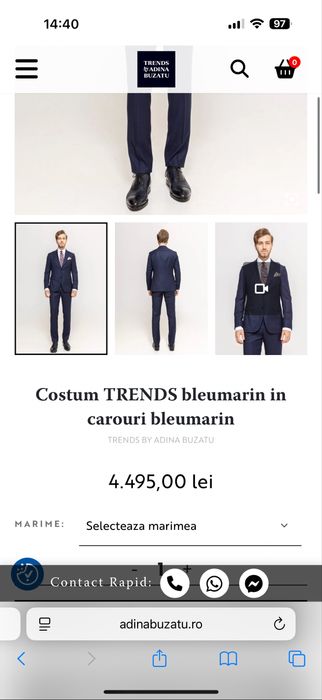 Costum Trend s by Adina Buzatu marime 56/ purtat o singura data