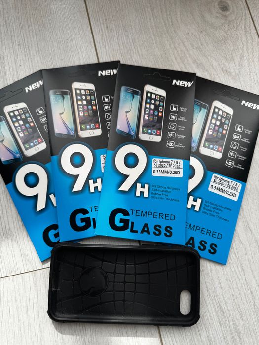 Folie sticla 9H iPhone 7 / 8 / SE (2020 / 2022) + husă