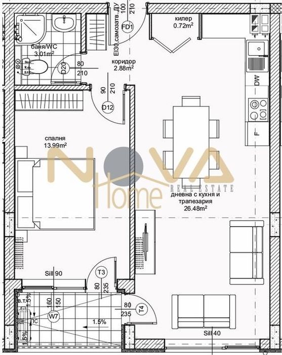 2-стаен в Варна-Възраждане 1 площ 66 цена 129000