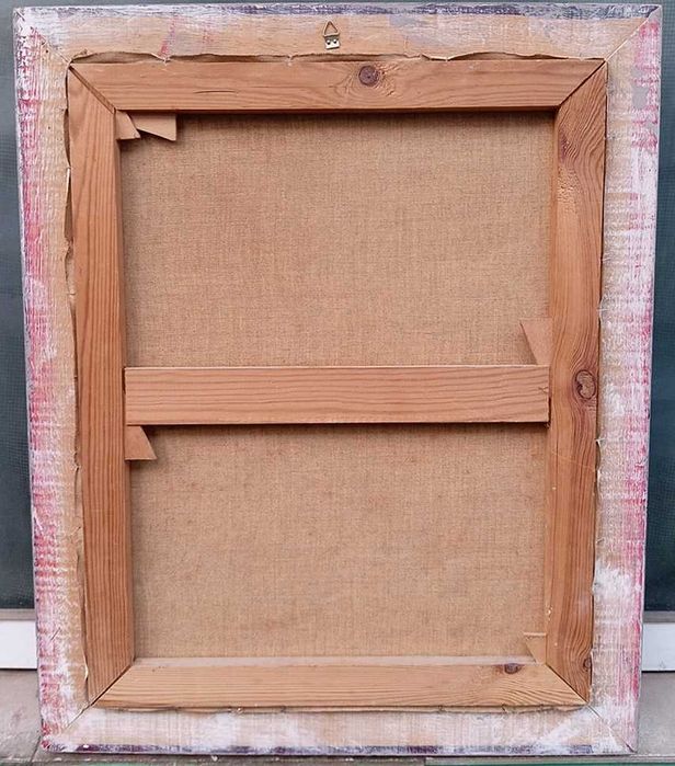 Tablou vechi - natura statica cu vioara - semnat si datat