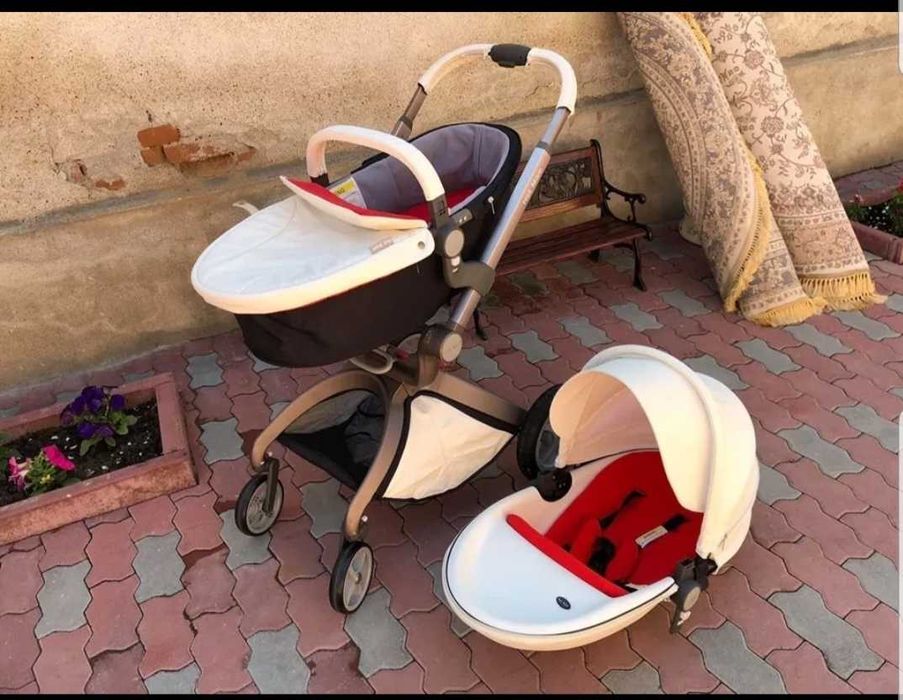 Cărucior 2 in 1 culoare alba