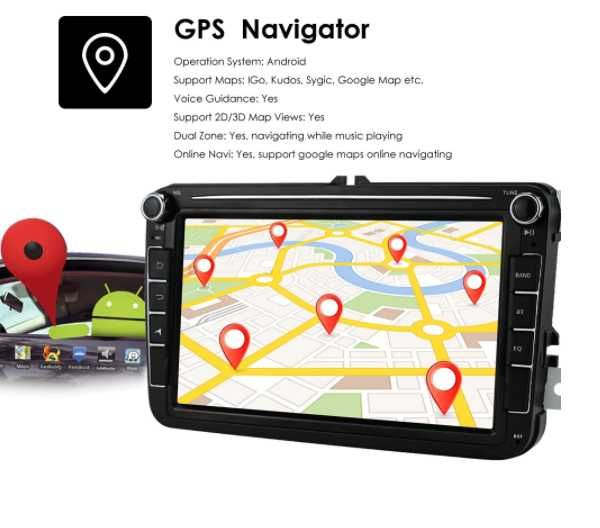 Navigatie Android  VW, SKODA, SEAT Carplay Android Auto + Camera