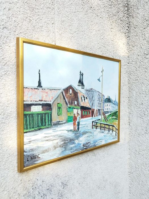 Скандинавска авторска картина масло върху платно