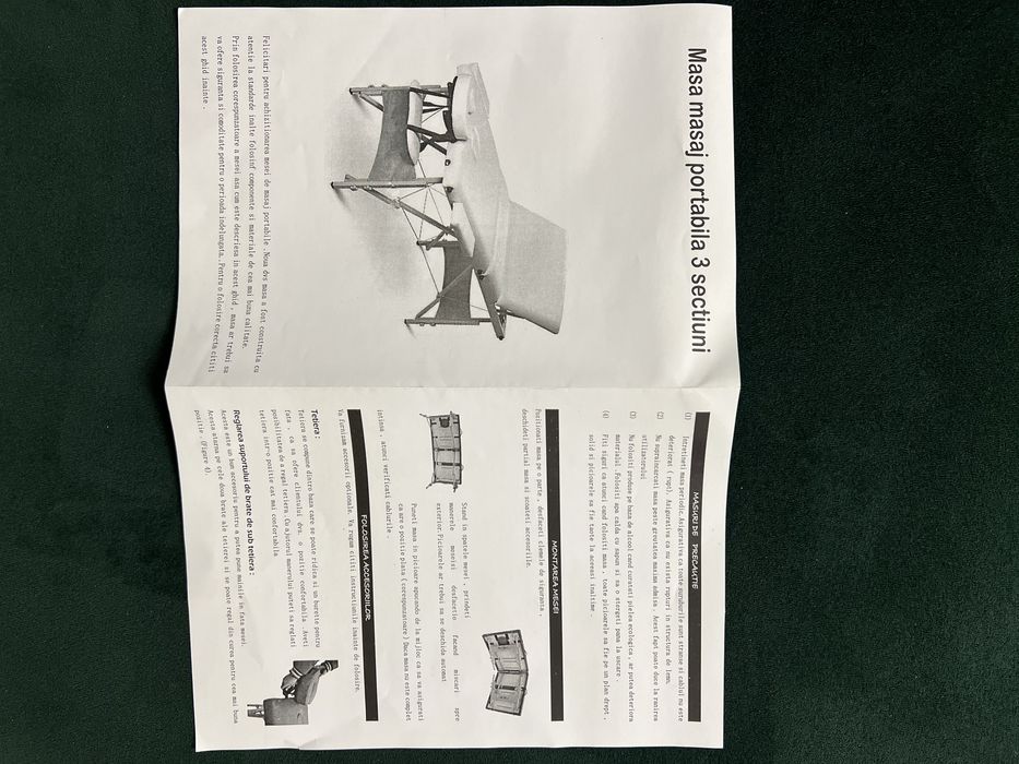 Pat de masaj pliabil profesional