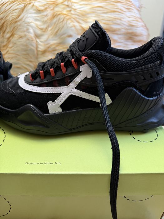 Adidasi Off-White ODSY-1000 Black/Red – Full Set (Cutie + Săculeț)