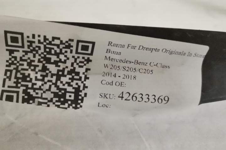 Rama Far Dreapta Originala In Stare Buna Mercedes-Benz  C-Class  W205/