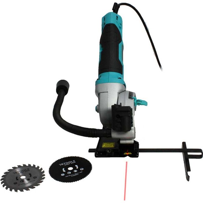 Fierastrau circular electric de mână 480W 85mm Detoolz laser 3 disc