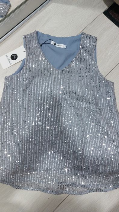 Топик  топ  кофточка кофта с пайетками  нарядная блестящая