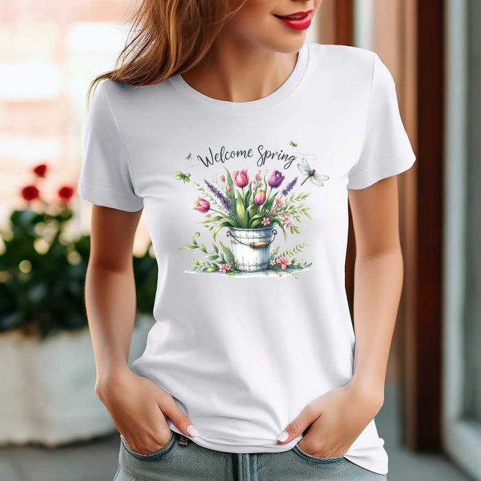 Дамска тениска с цветя, Пролетни модели, Цветя