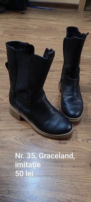 Cizme imitație piele 36