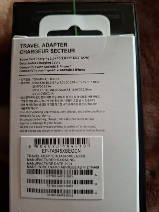 Samsung Adapter 45w original 100%