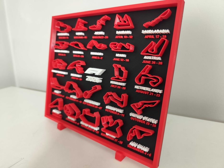 3д плакер календар Formula 1