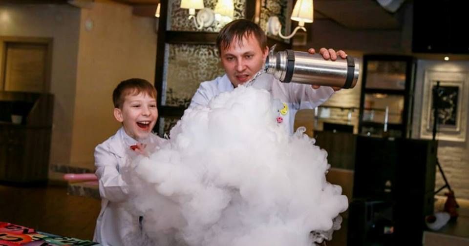 Азотное шоу, крио-шоу для детских праздников