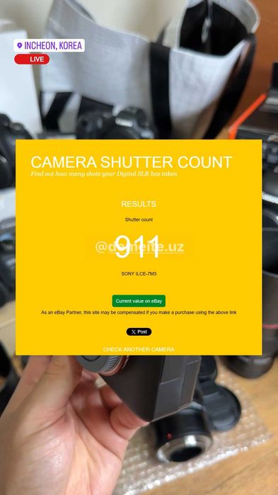 Sony A7 M III body: Probeg: 900 dona bor yog’i!