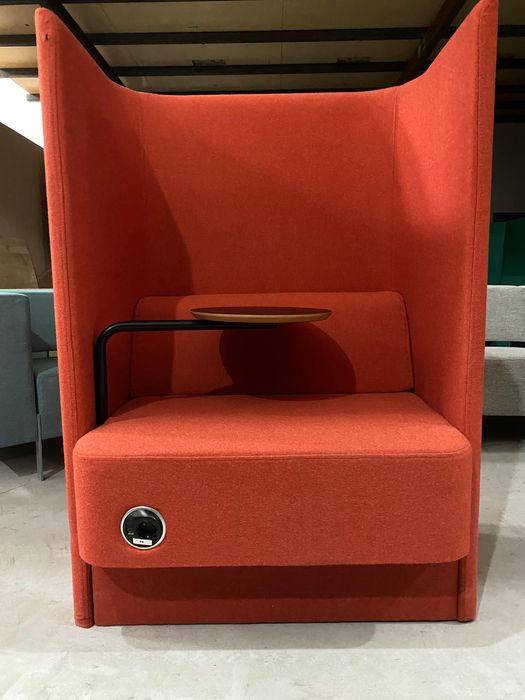 Fotoliu Acustic Lounge cu Spătar Înalt și Măsuță