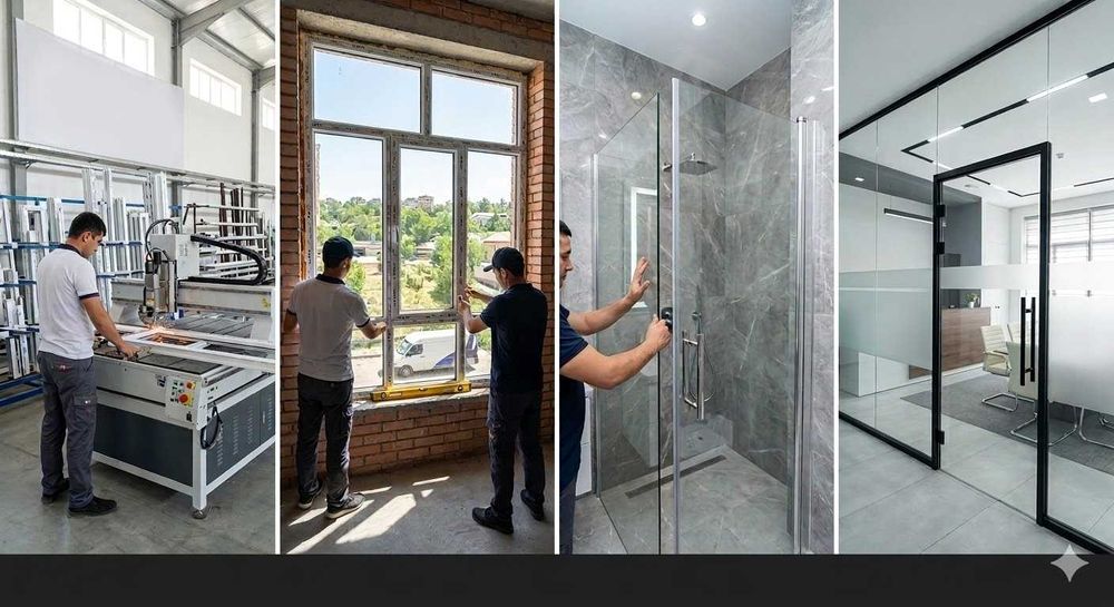 Пластиковые Окна Двери перилы душ кабины Стеклянные навесы перегородки