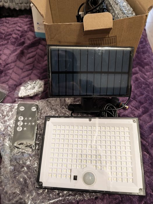 Lampa proiector led solar set de 2 bucati