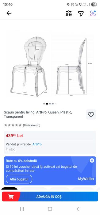 Scaun living transparent