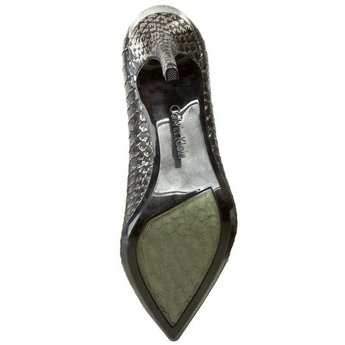 %ПРОМО% CALVIN KLEIN № 39 – Дамски сандали с шагрен от ест. кожа нови