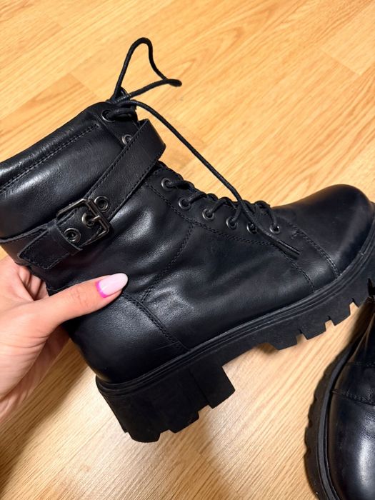 Сапоги ботинки зимние кожа шерсть