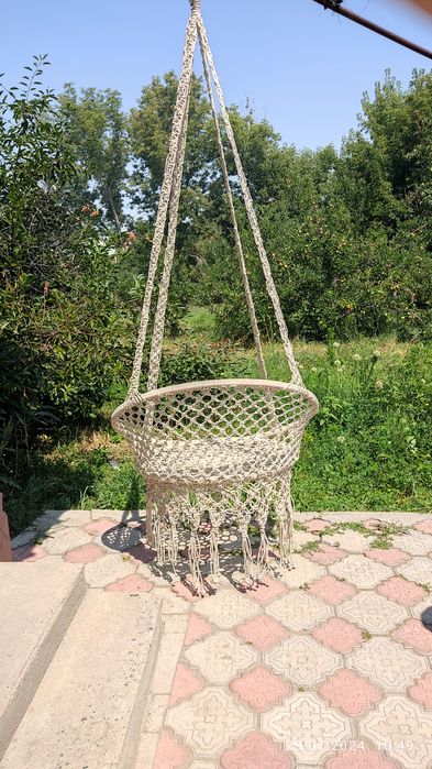 Кресло - качеля из макраме