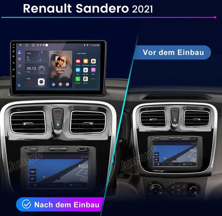 Мултимедия за Dacia Sandero Logan Навигация Android Renault Sandero