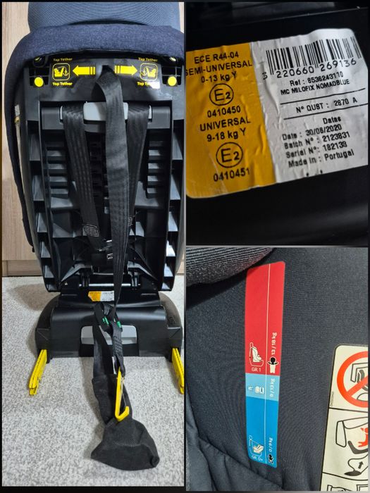 Scaun Auto Maxi-Cosi MiloFix, IsoFix, ancora bancheta, IMPECABIL, 2buc