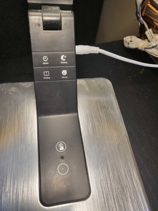 Lampă  LED Platinet 10W, tactil, port USB, aluminiu PLADLL509ALU, nou