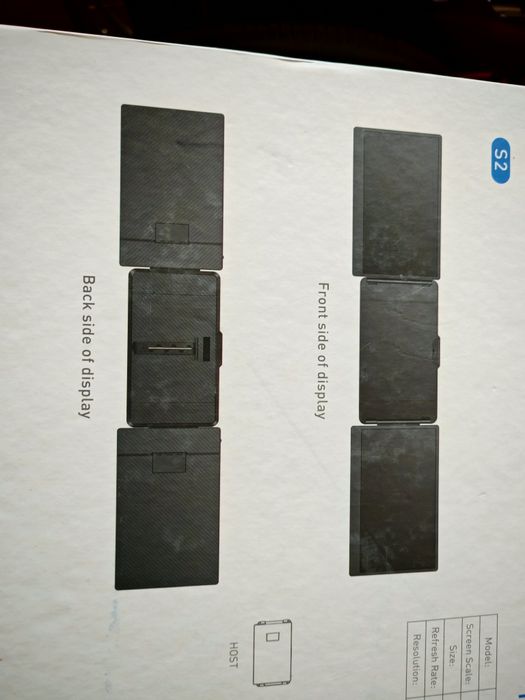 Laptop screen extender, triple screen S2 FHD iPS 14" x2