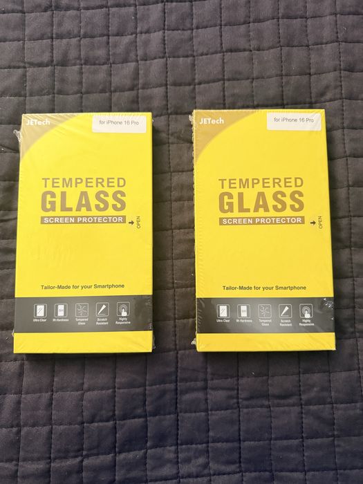 JETech Tempered Glass протектори за iPhone 16 Pro – 3 броя