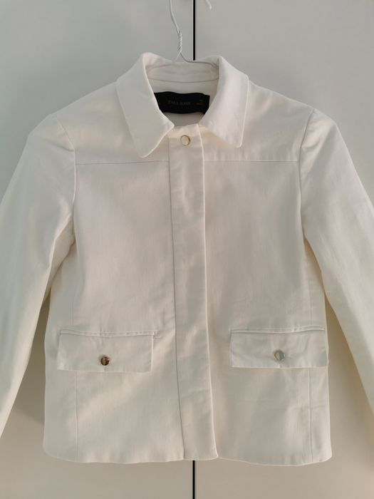 Бяло пролетно лятно яке Зара размер С