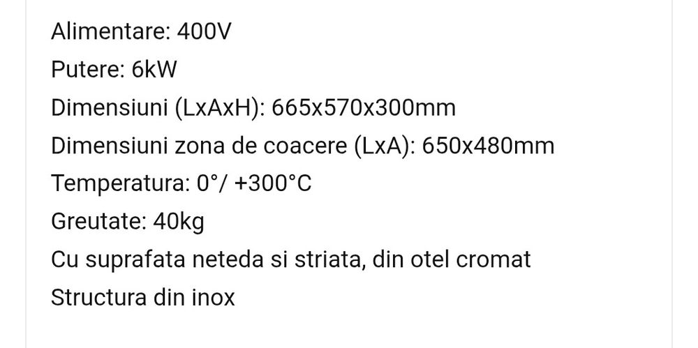 Plita electrica Fimar striata si neteda.