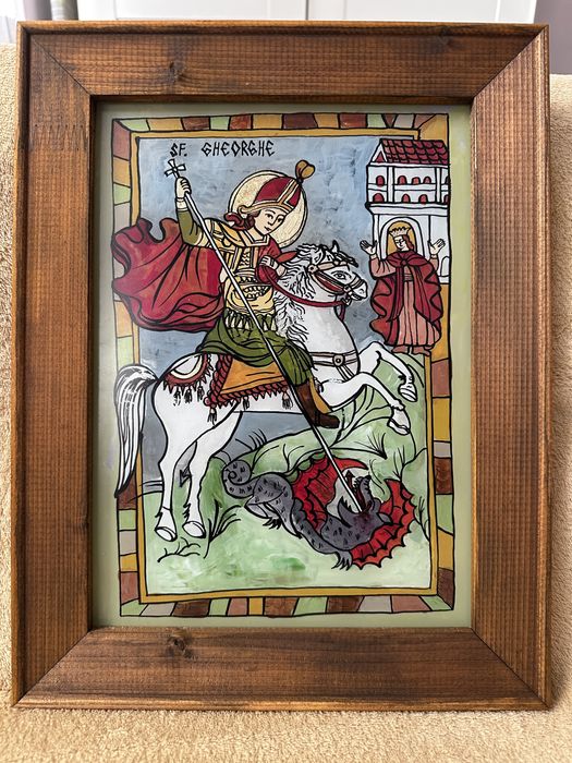 Icoana pe sticla - Sf Gheorghe