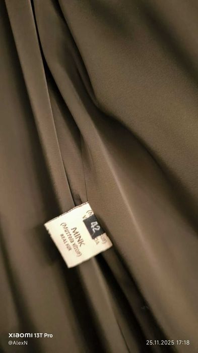 Haină blană nurcă pearl argintiu Casiani