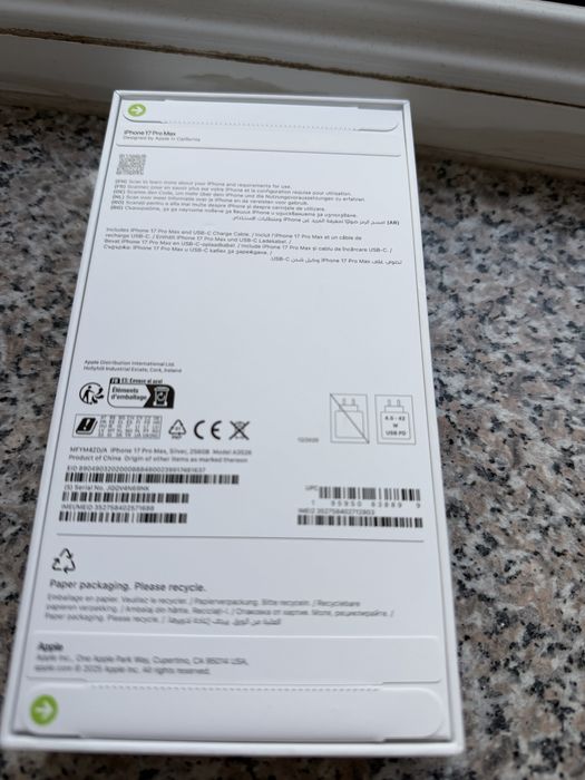 Iphone 17 Pro max 256 * Silver * Sigilat