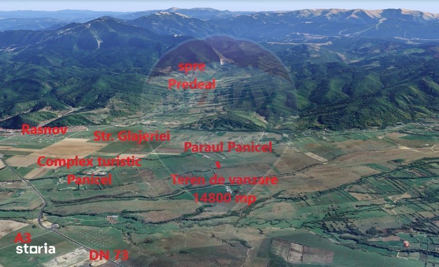 Teren Rasnov zona Glajerie-14800mp extravilan