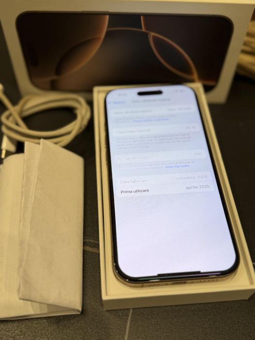 Iphone 16 Pro 128GB Desert Titanium Factura+Garantie Aprilie 2027