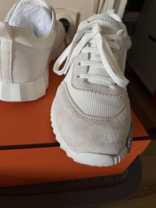 HERMES Grey/White Bouncing Sneaker