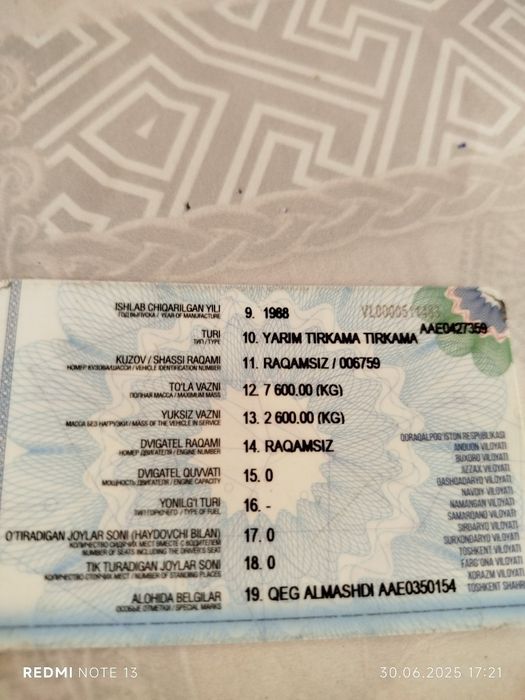 Bartavoy prsep sotiladi.