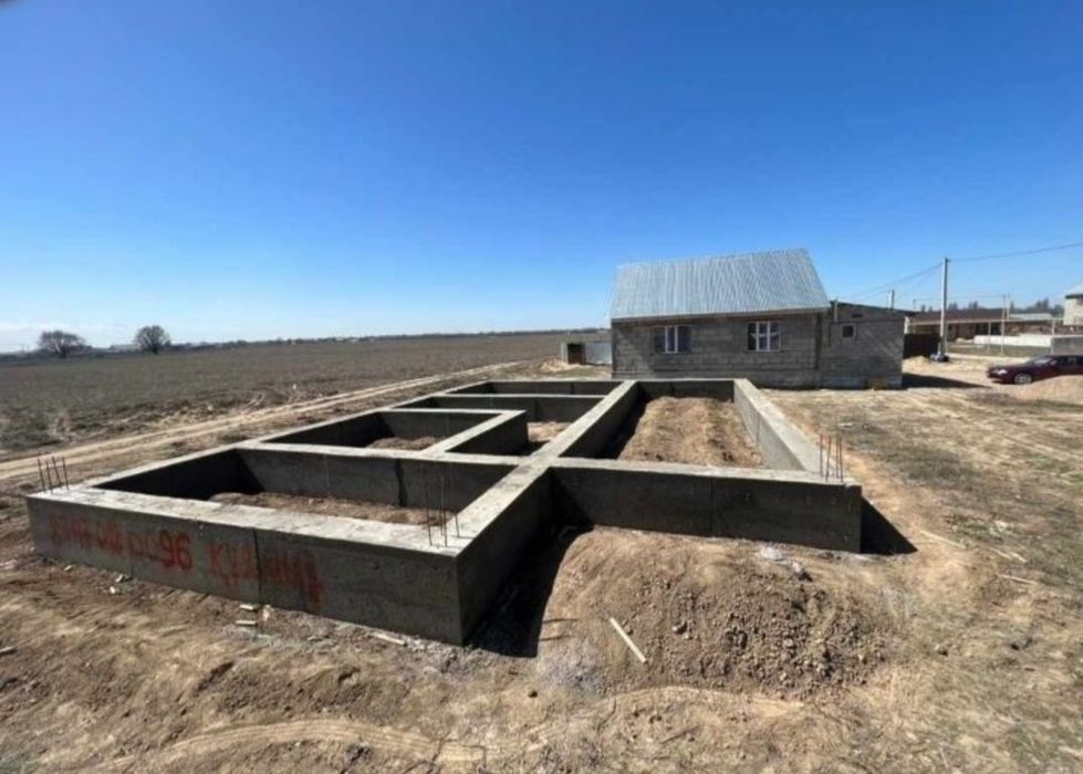 Заливка фундамента