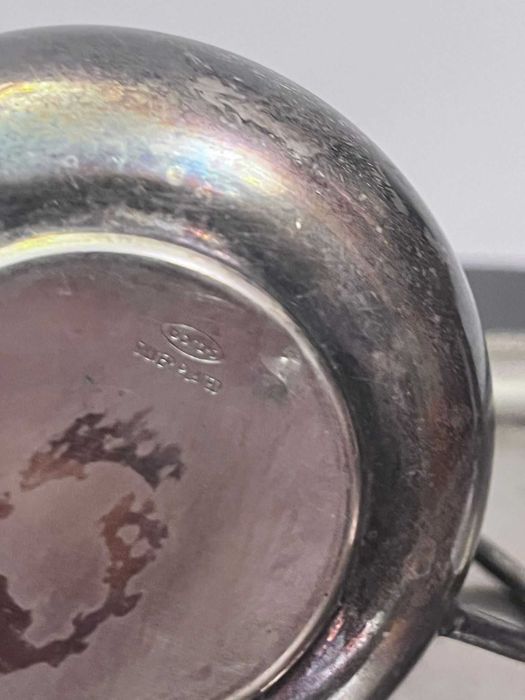 Set din metal argintat format din 3 piese bibelou bibelouri vaza