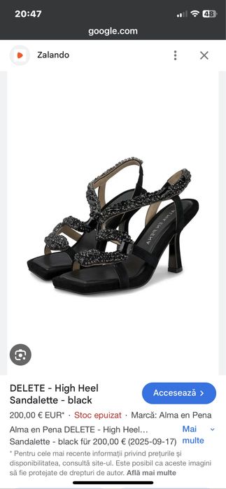 Sandale Alma En Pena , sandale bijuterie , piele naturala