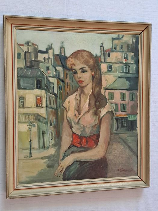 tablou pictura pe panza 57,5/67,5 cm semnat Aurel Naray