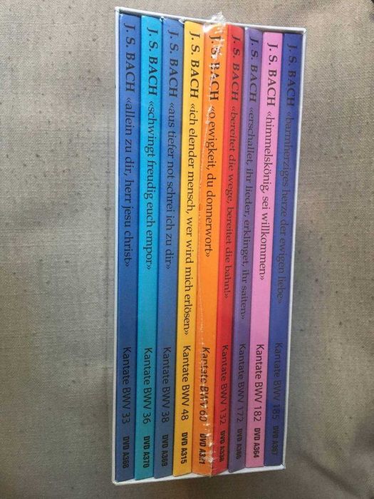 Луксозно издание, 9 бр. DVD с кантати на Й. С. Бах + антология, ново