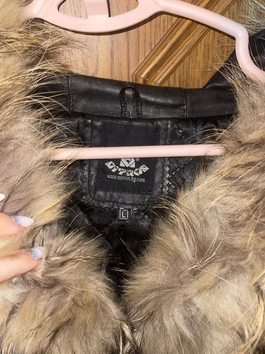 Яке от естествена кожа и косъм от лисица Mitron