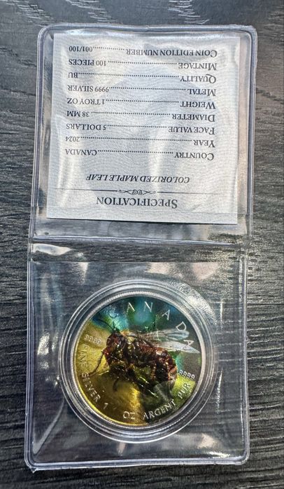 Продавам цветни сребърни инвестиционни монети от САЩ и Канада